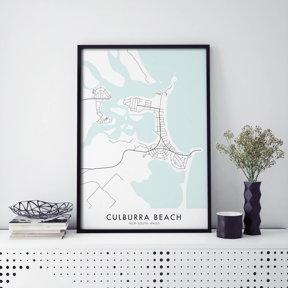 Culburra Beach New South Wales Australia Map Print
