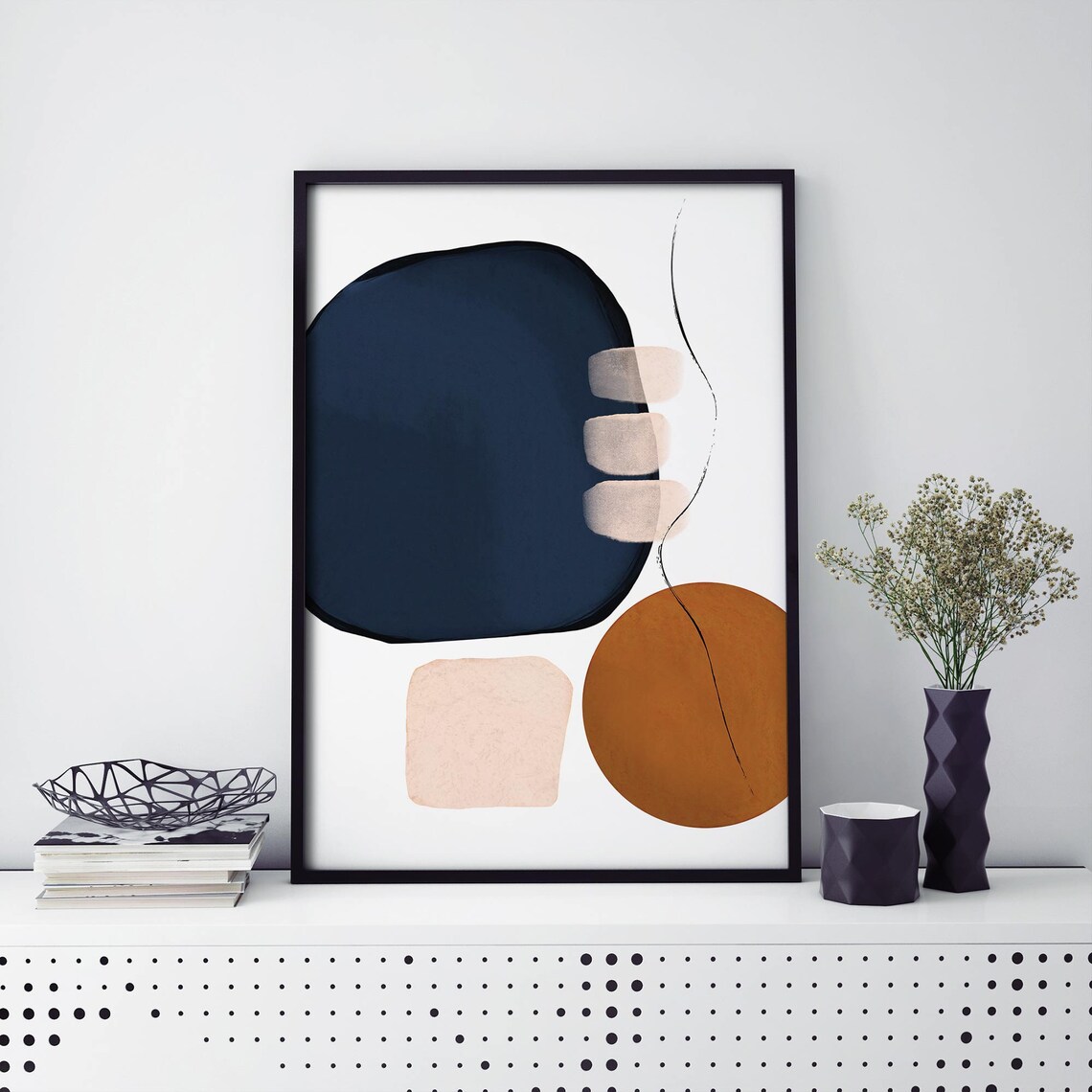 Abstract Modern Art Print, Minimalist Decor