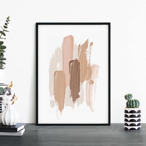 Neutral Abstract Print Wall Art 4x6 5x7 A4 A3 A2 A1