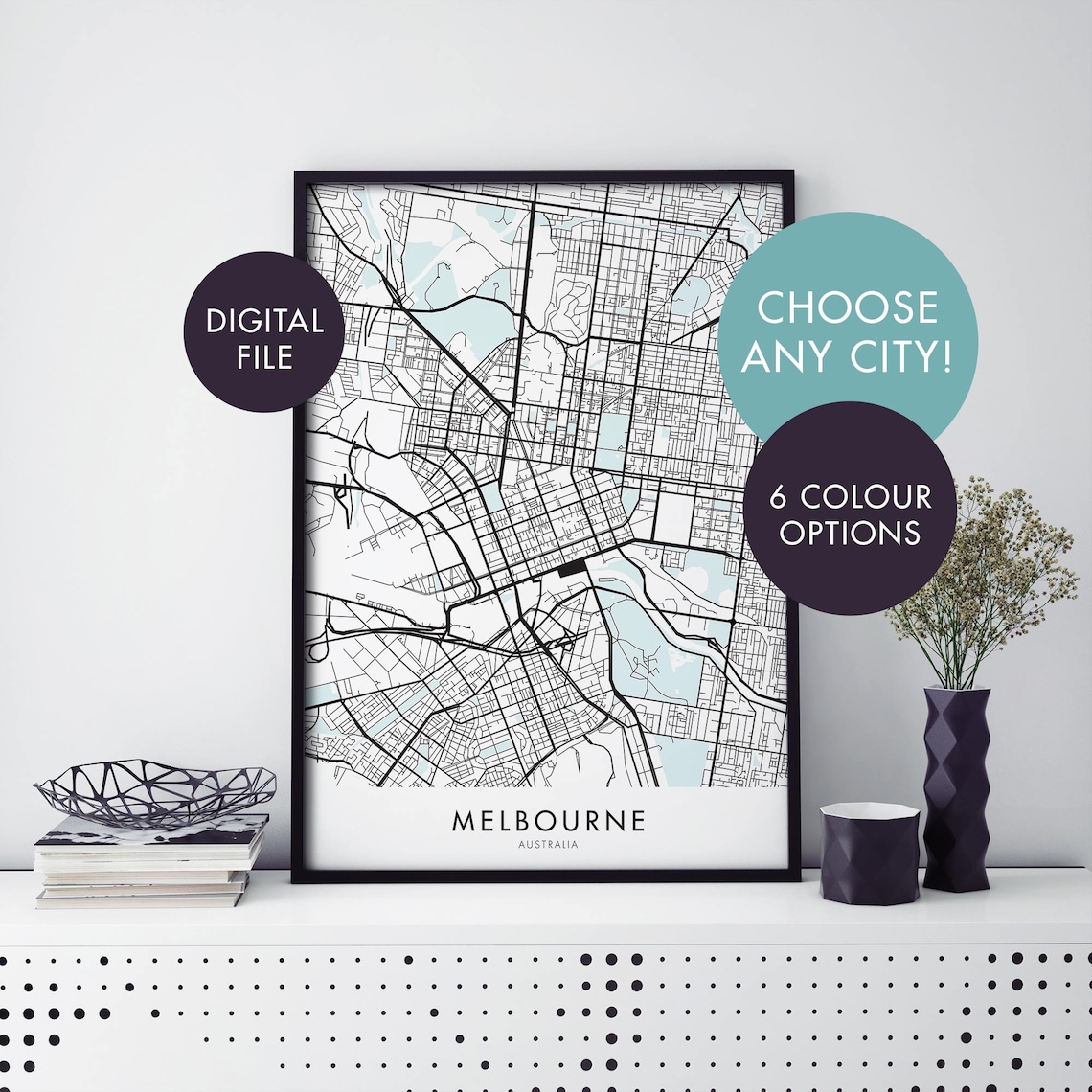 Custom City Map Print, Personalized Travel Map