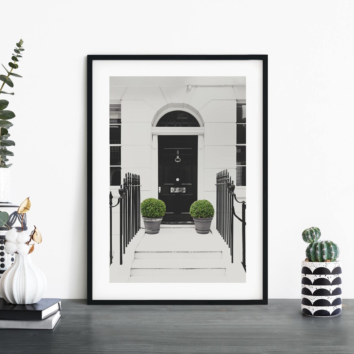 Black Door London Travel Poster, City Wall Art