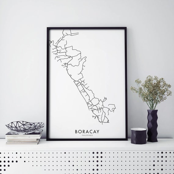 Boracay Philippines City Map Art Print