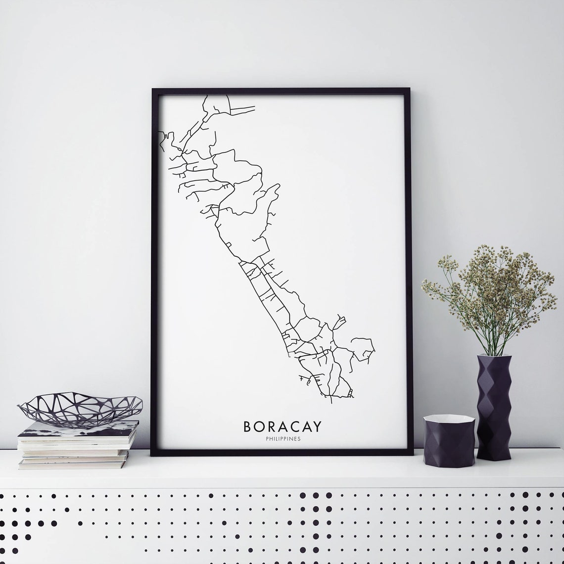 Boracay Philippines City Map Art Print