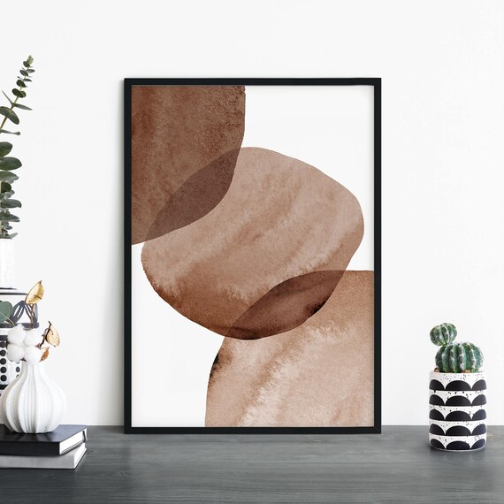 Neutral Abstract Print Wall Art 4x6 5x7 A4 A3 A2 A1