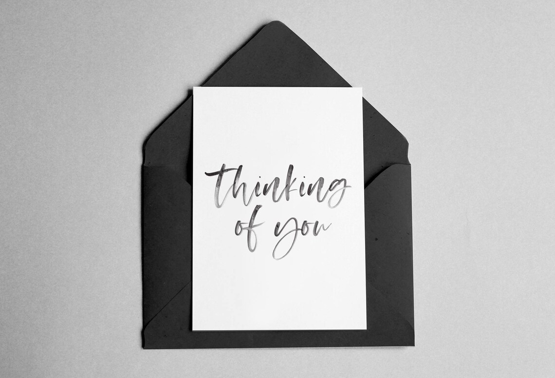 Thinking Of You Minimalist Script Font Art Print