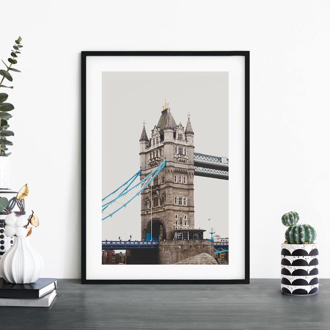 Tower Bridge South Tower Gothic Detail Vertical London Photo Poster