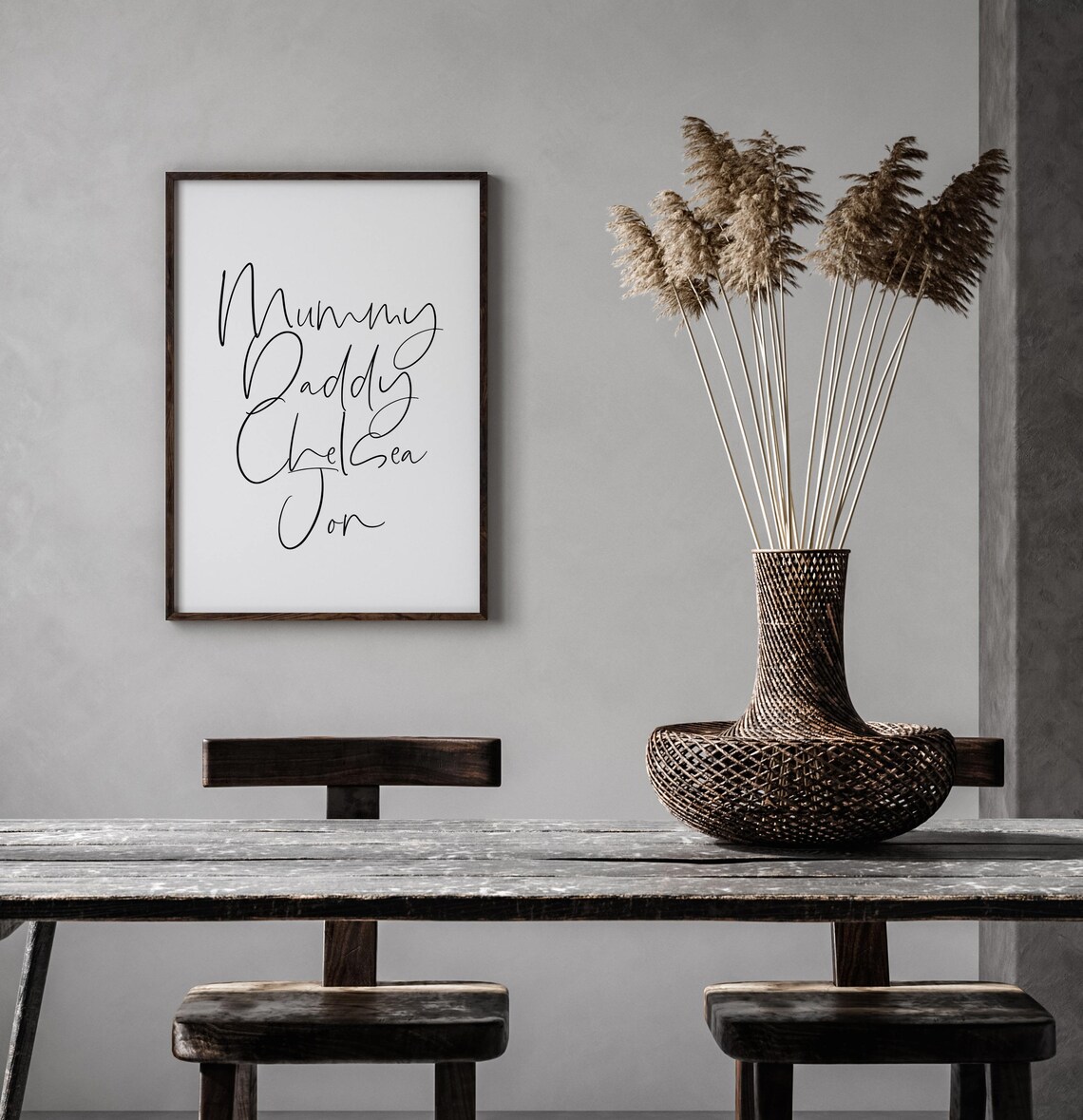 Custom Family Names Personalized Text Art Print