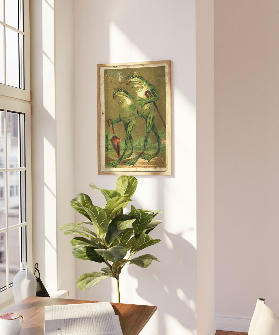 Vintage Mum And Dad Frog Art Deco Poster Print - Image 4
