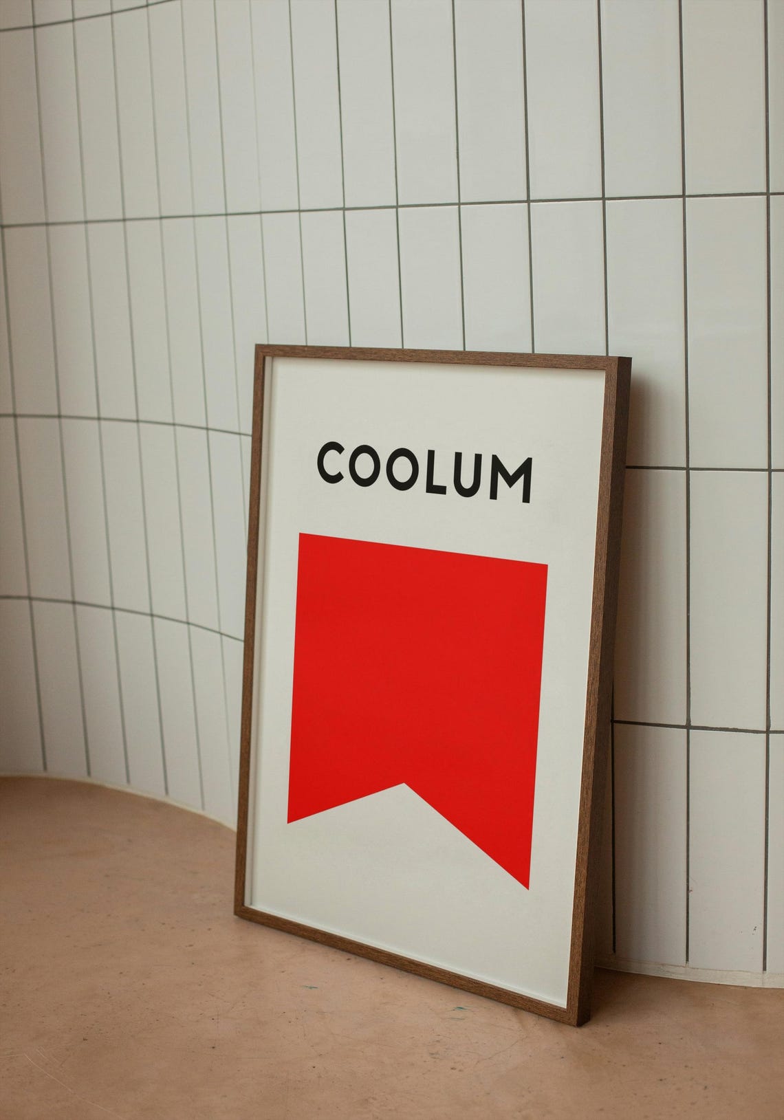 Coolum Surf Lifesaving Beach Flag Coastal Minimalist Art Print - Image 2
