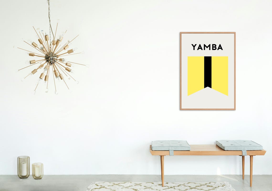 Yamba Surf Lifesaving Beach Flag Coastal Minimalist Art Print - Image 3