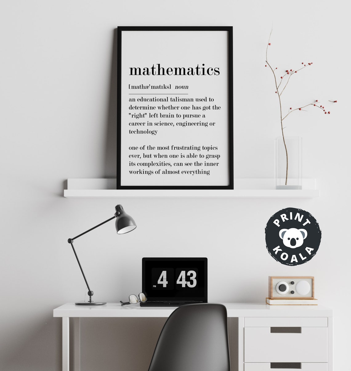 Mathematics Funny Definition Print Math Teacher Gift Classroom Decor - Image 2