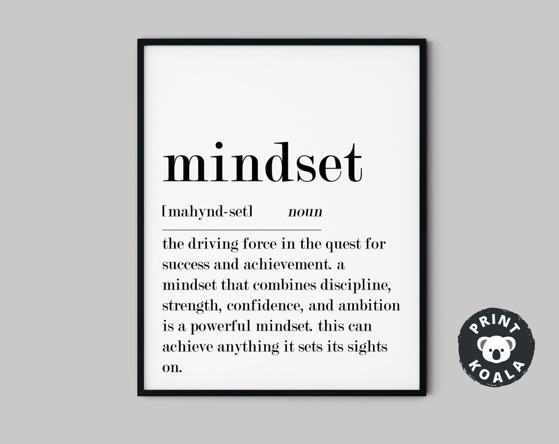 Mindset Definition Dictionary Style Inspirational Motivation Poster - Image 5