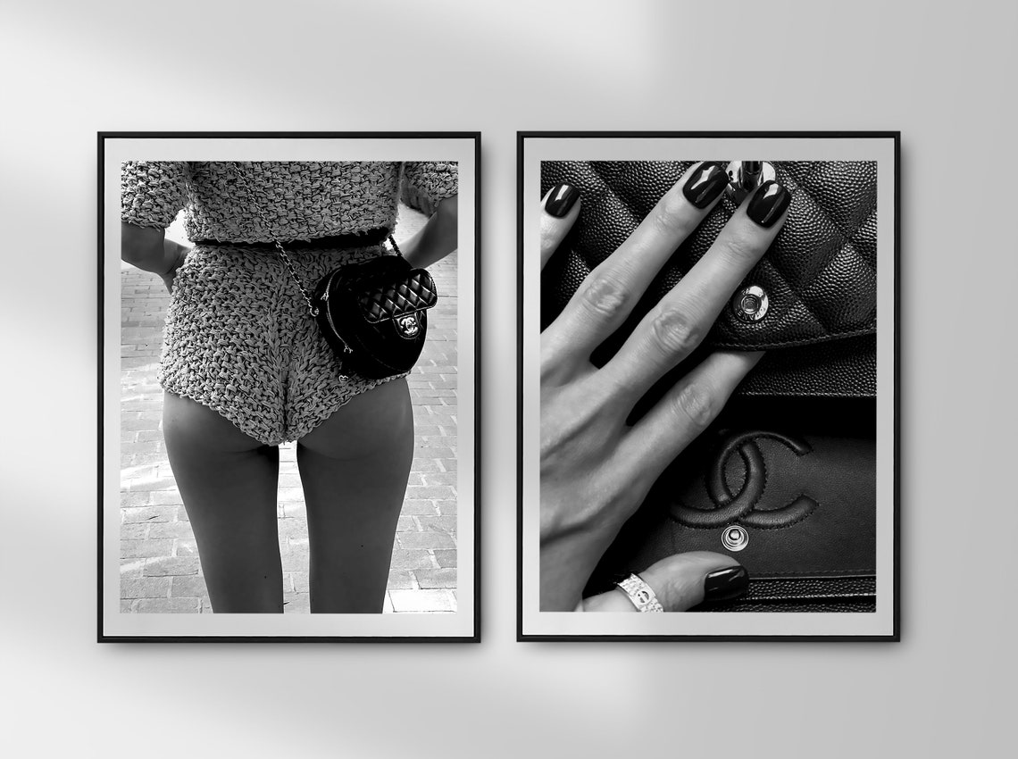 Luxury Fashion Print Black And White Vintage Wall Art Fashion Poster Hypebeast Wall Art Teen Girls Bedroom Decor Wall Art - Image 2