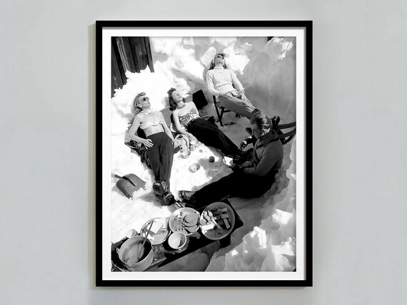 Vintage Apres Ski Photo Print, Ski Lodge Decor