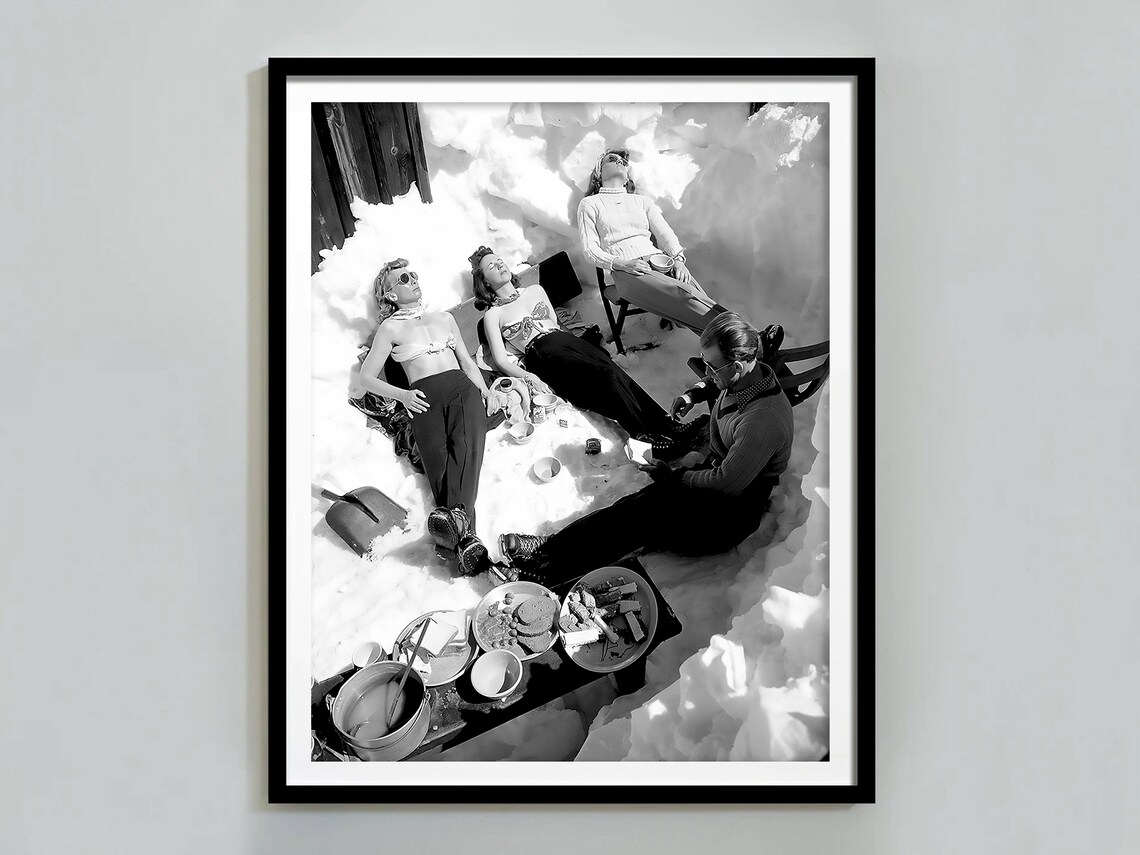 Vintage Apres Ski Photo Print, Ski Lodge Decor
