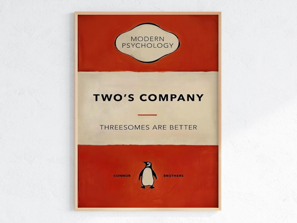 Connor Brothers Two's Company Threesomes Penguin Parody Art Poster