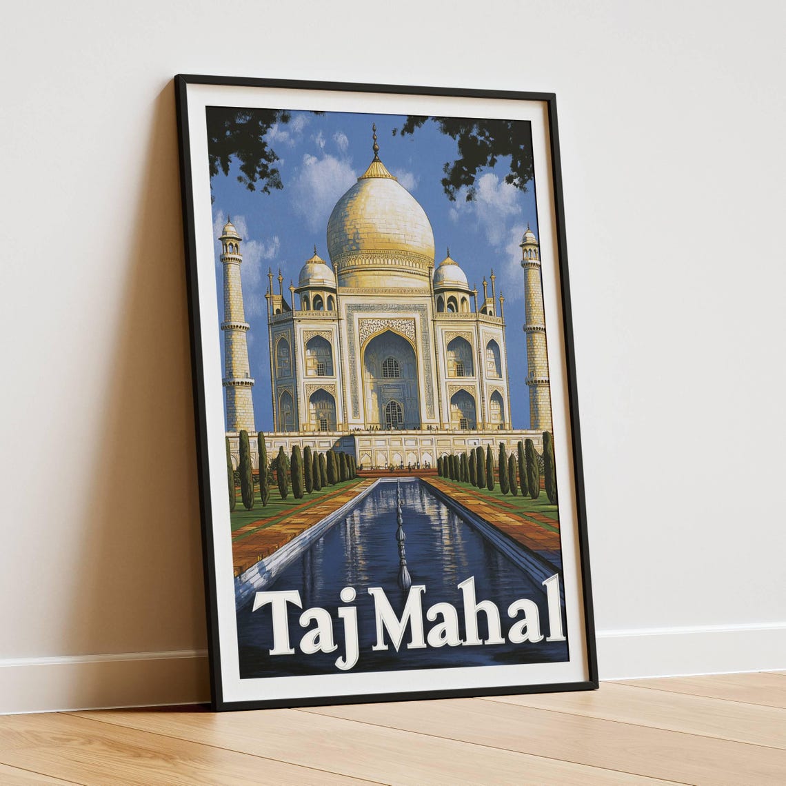 Taj Mahal, Iconic Indian Landmark Travel Poster - Image 4