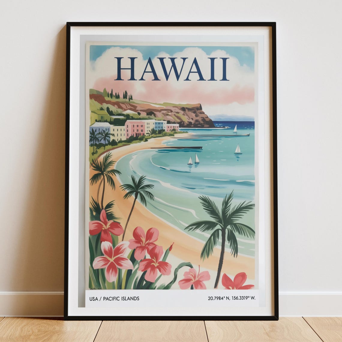 Hawaii Travel Poster, Vintage Pacific Islands - Image 4