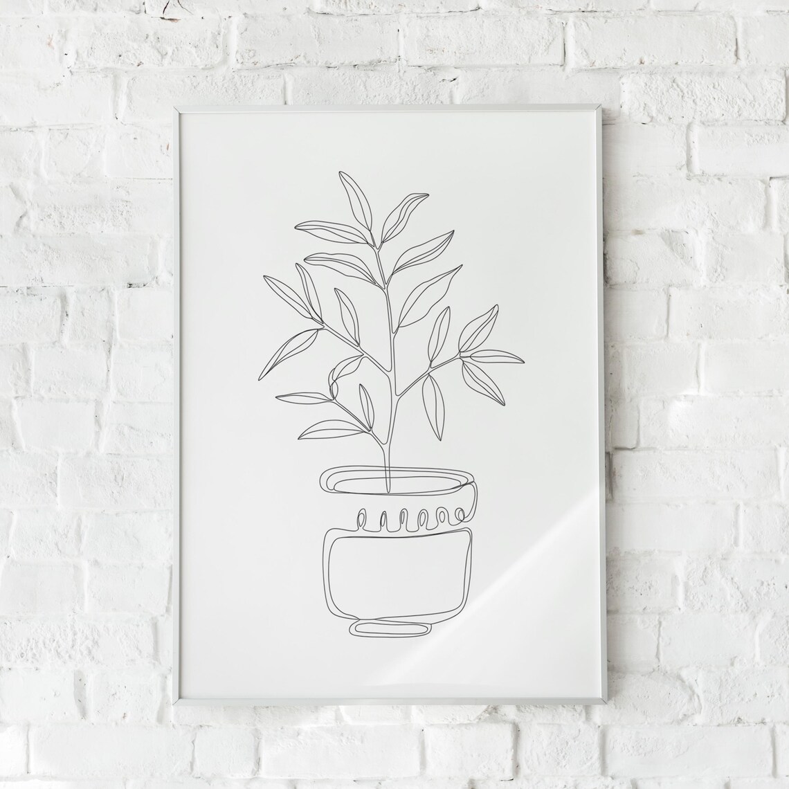 Minimalist Botanical Line Art, Elegant Plant Drawing - Image 4