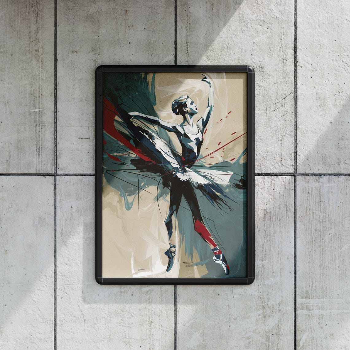Modern Abstract Ballet Ballerina Art Print - Image 4