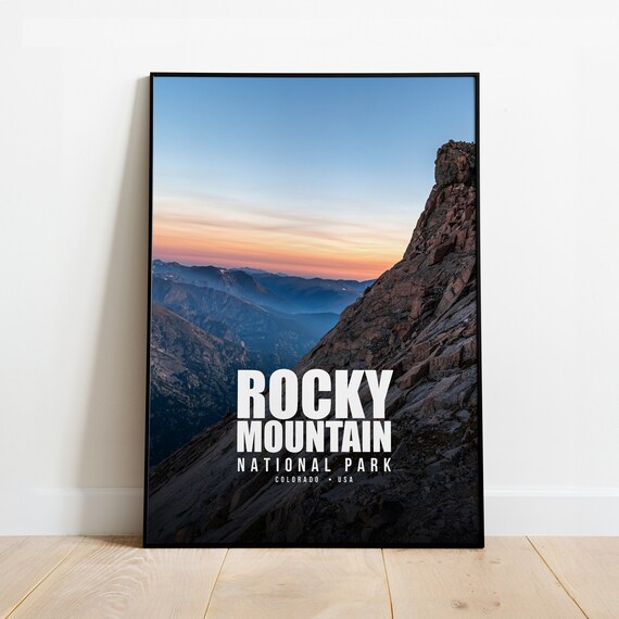 Rocky Mountain National Park Colorado Sunset Ridge Peaks Poster