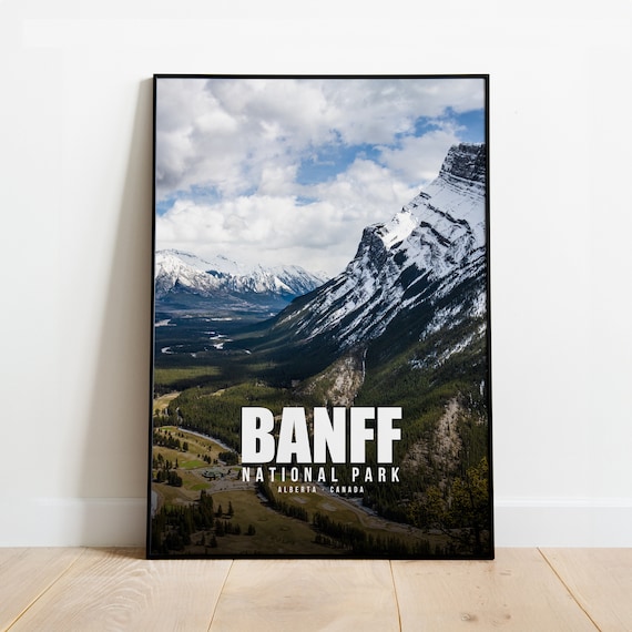 Banff National Park Alberta Canada Snowy Mountain Peaks Poster
