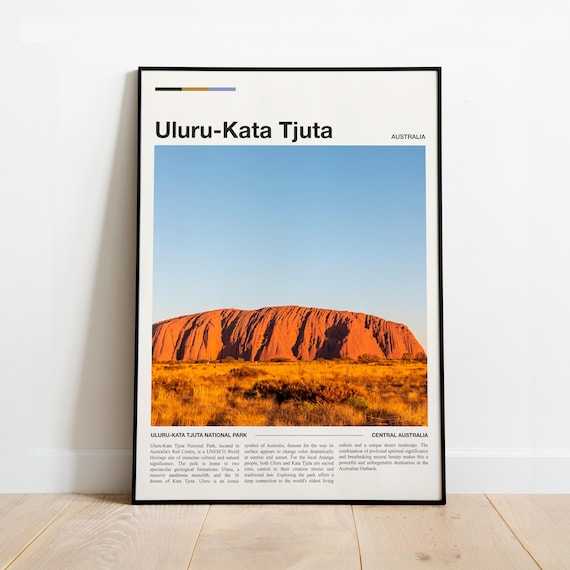 Uluru Kata Tjuta Australia Red Centre Travel Fact Sheet Poster