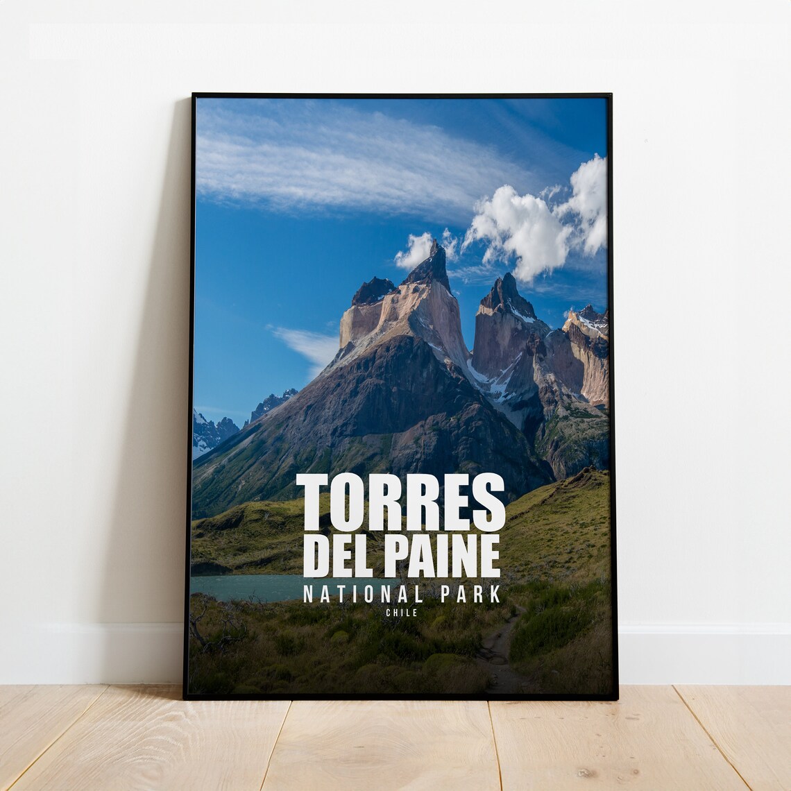 Torres Del Paine Patagonia Chile Granite Towers Travel Poster