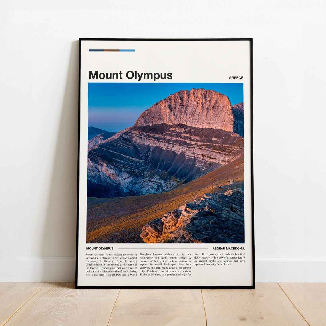 Mount Olympus Greece Aegean Macedonia Summit Mountain Travel Poster