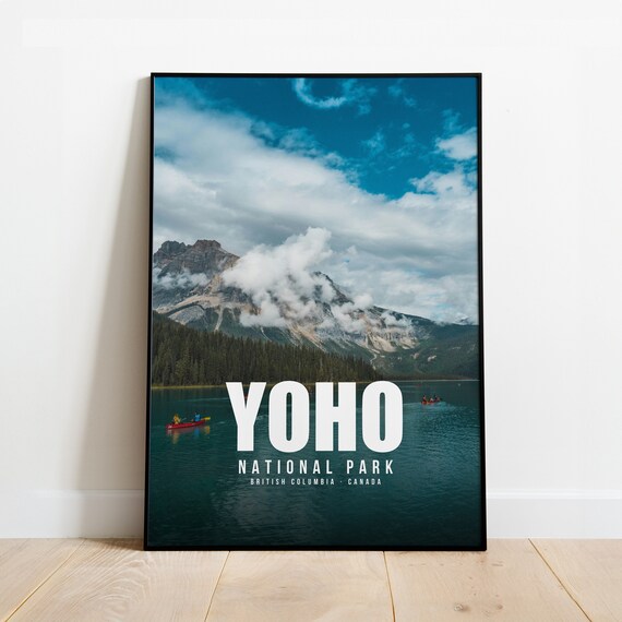 Yoho National Park Canoe Lake British Columbia Travel Photo Poster