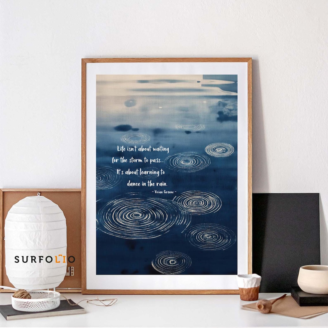 Life Dance In Rain Inspirational Quote, Poster