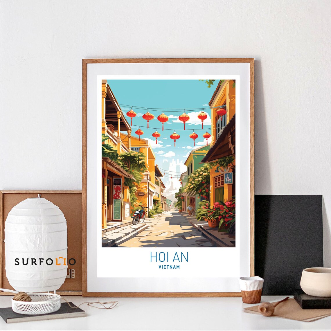 Hoi An Vietnam Ancient Town Street Travel Poster