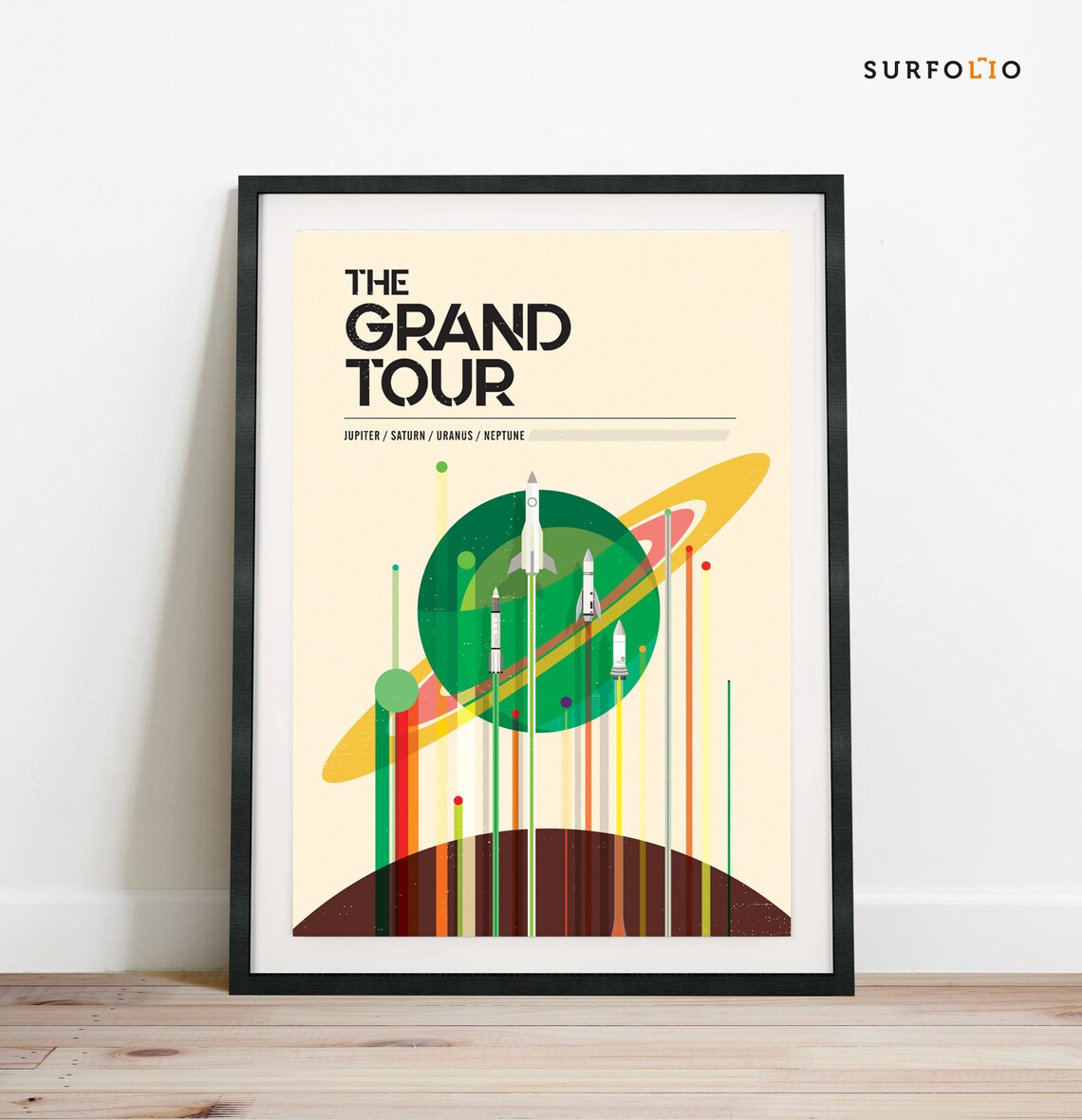 The Grand Tour NASA Retro Space Travel Poster