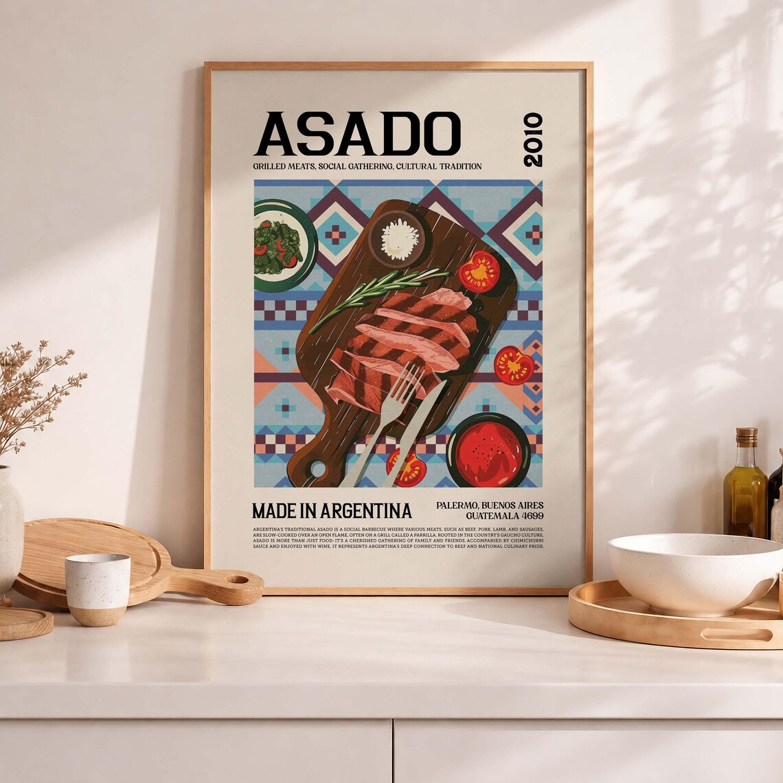 Argentine Asado Retro Foodie Decor