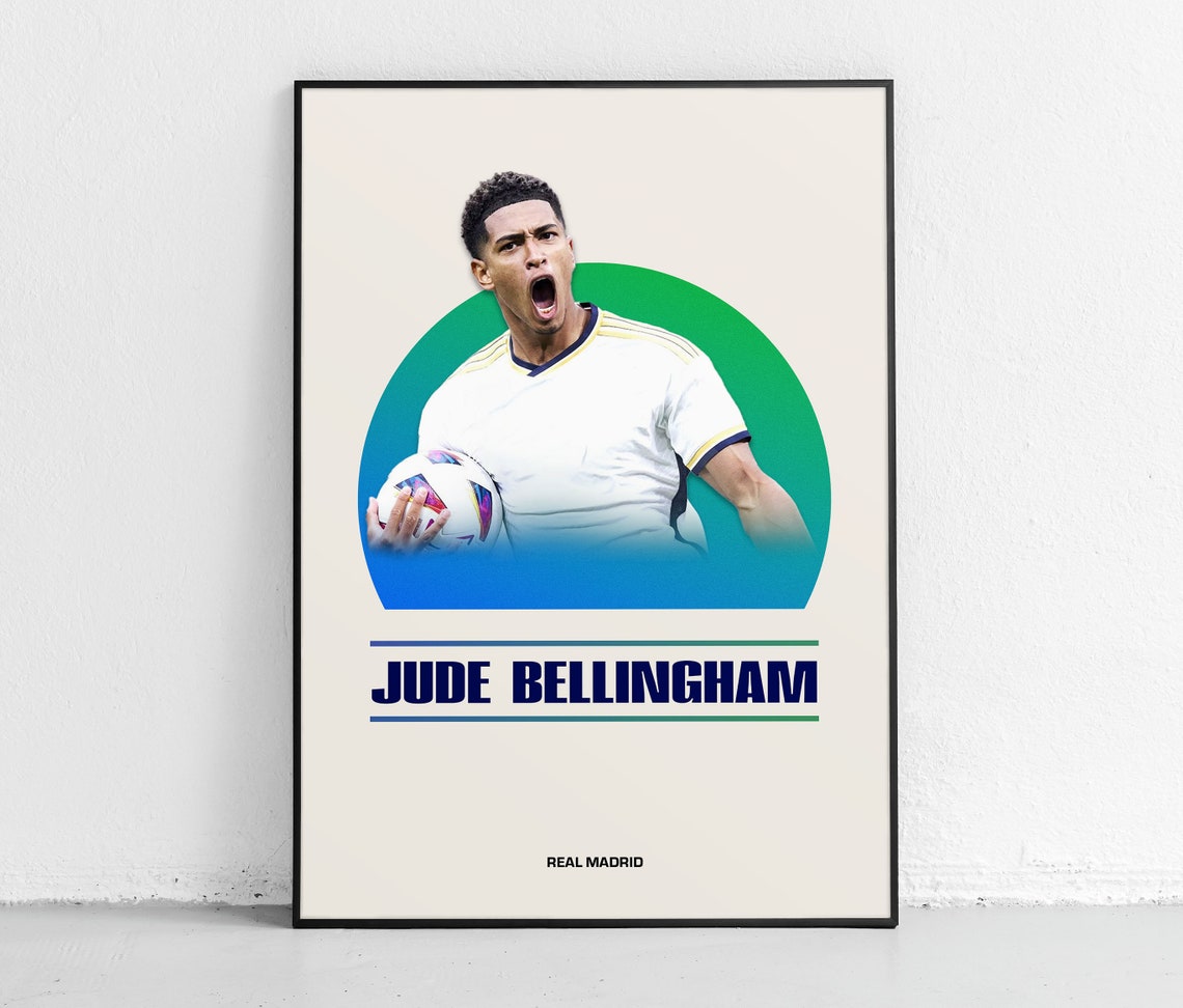 Jude Bellingham Real Madrid Star Celebration Minimalist Poster