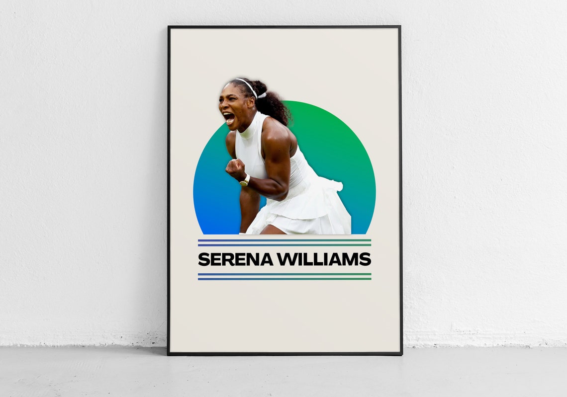 Serena Williams Tennis Legend Fierce Victory Celebration Poster