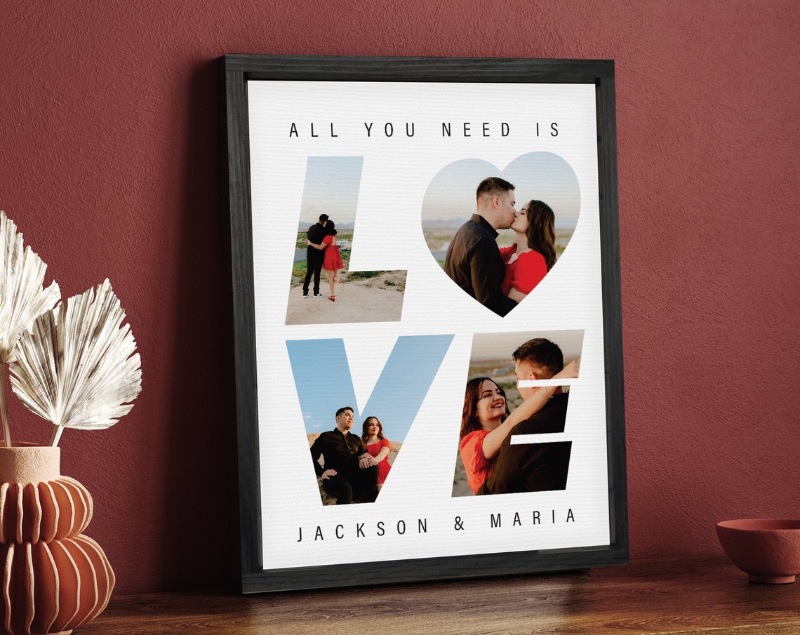 All You Need Is Love Jackson Maria Couples Photo Collage Poster