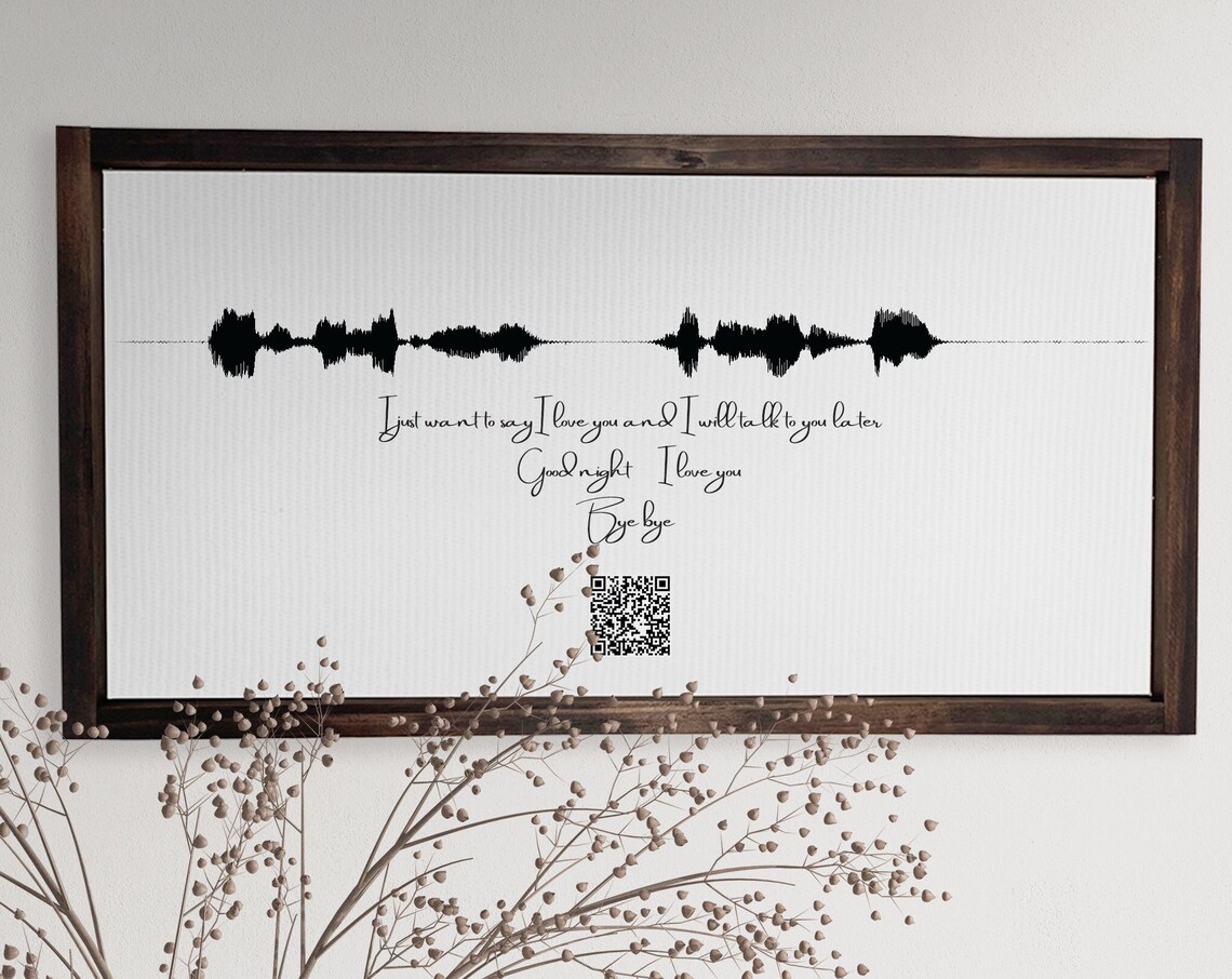 Soundwave Art, Custom Voicemail Gift for Loss