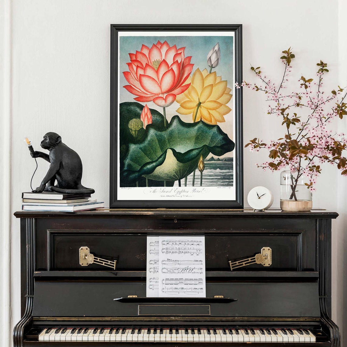 Robert John Thornton Sacred Egyptian Bean Lotus Flower Poster - Image 2
