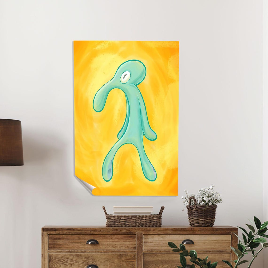Bold And Brash Squidward Canvas Art Modern Home Decor - Image 4
