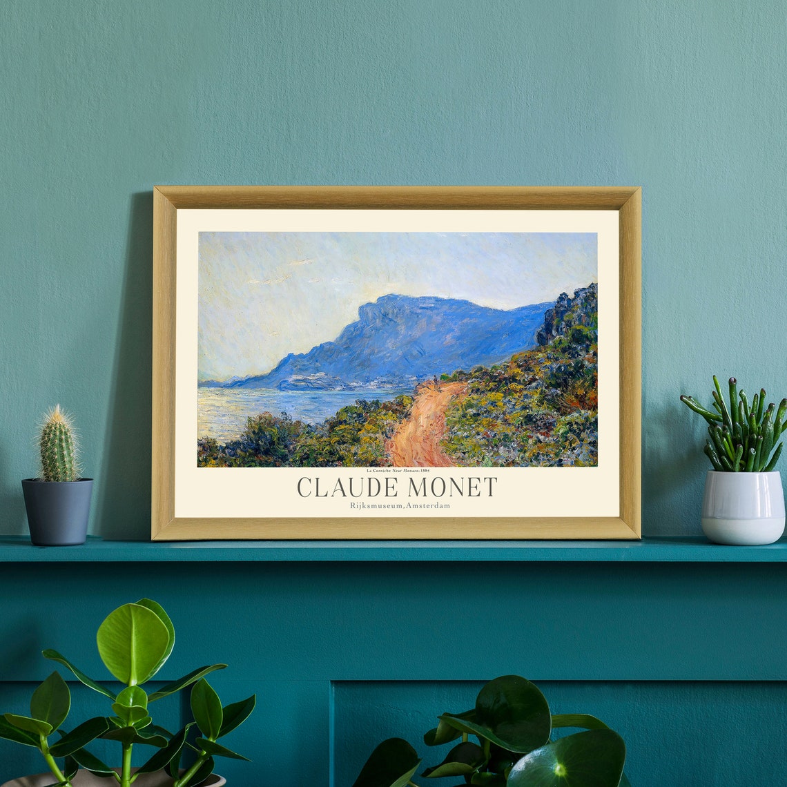 Claude Monet La Corniche Near Monaco 1884 Impressionist Art Poster - Image 3
