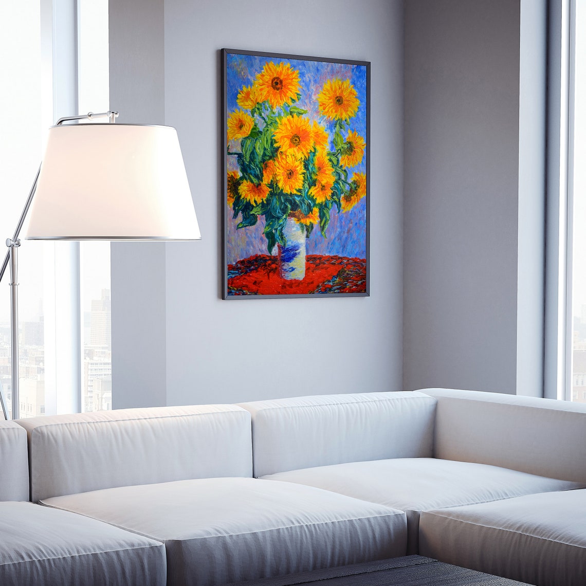 Flowers Oil Painting Flowers Still Life Poster Prints Flower Painting Prints Floral Texture Oil Painting Home Office Wall Art Decoration - Image 4