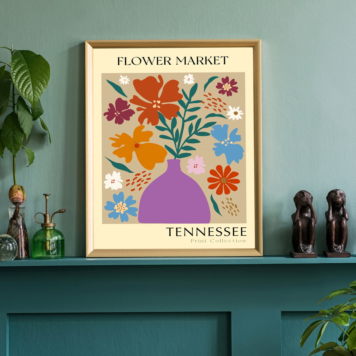 Tennessee State Flower Print Usa States Poster Tennessee Flower Market Poster Botanical Poster Nature Poster Artwork Floral Wall Art - Image 2