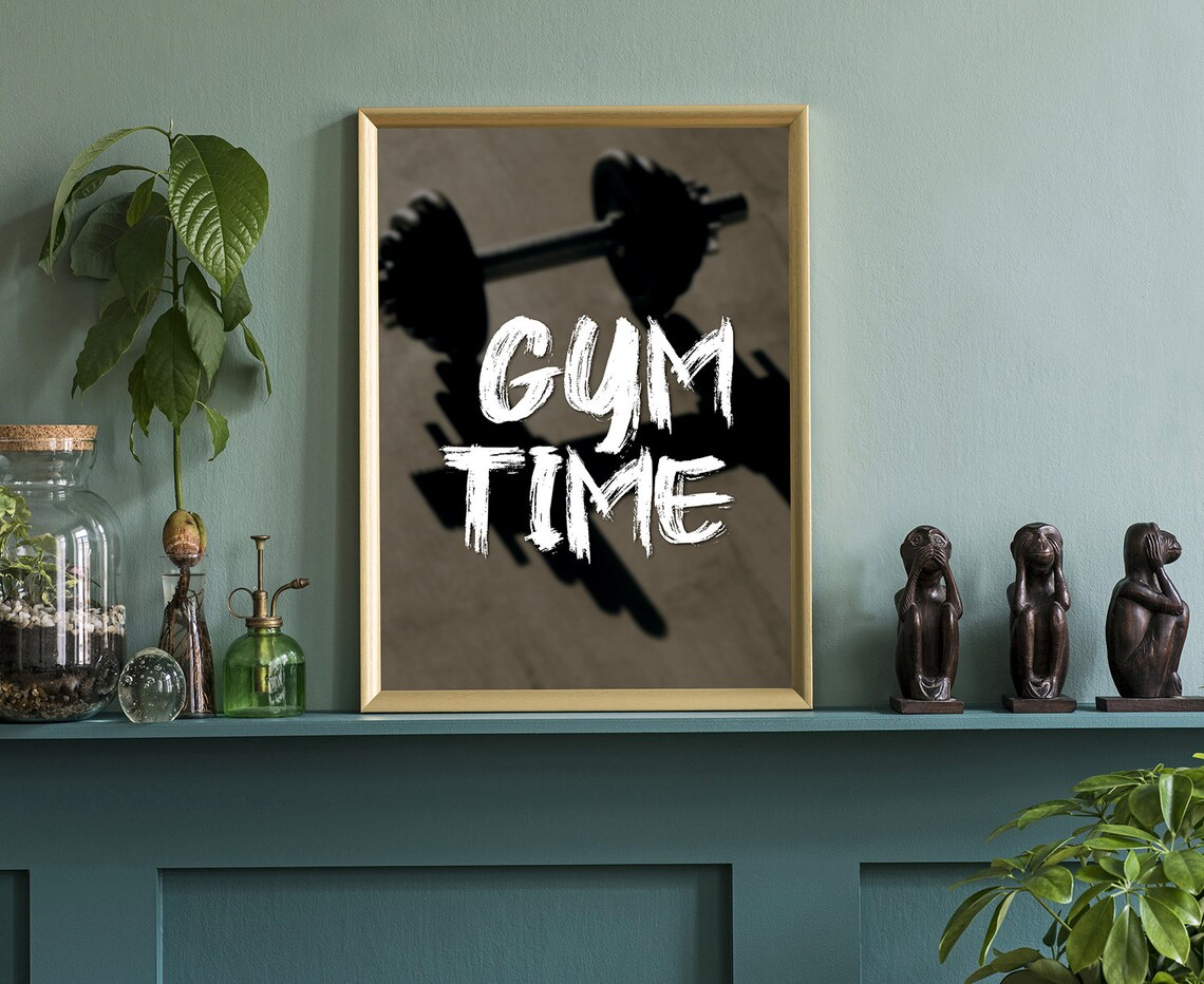 Gym Time Gym Posters Gym Quotes Poster Prints Fitness Quotes Fitness Decor Home Wall Decor Gym Wall Decor Home Gym Wall Poster Decor - Image 3
