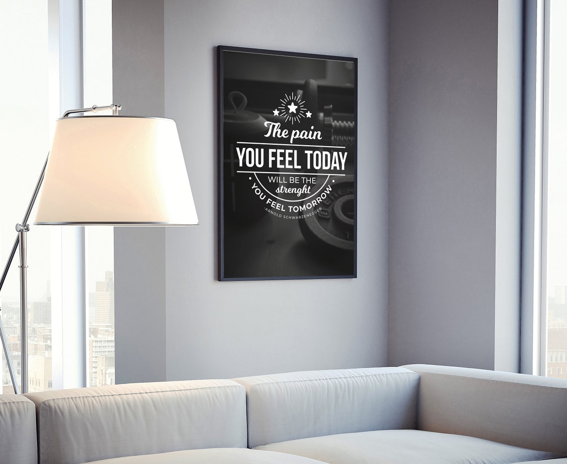 Gym Wall Art Gym Poster Gym Quote Gym Dcor Home Gym Home Gym Dcor Home Gym Poster Inspired Poster Fitness Dcor Motivational Quote - Image 4