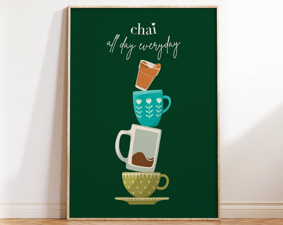 Chai Art Print, Indian Kitchen Wall Art
