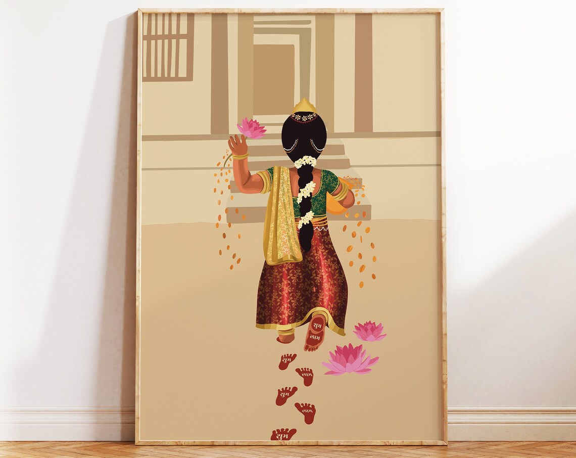 Lakshmi Devi Walking Into Your House, Goddess - Image 3