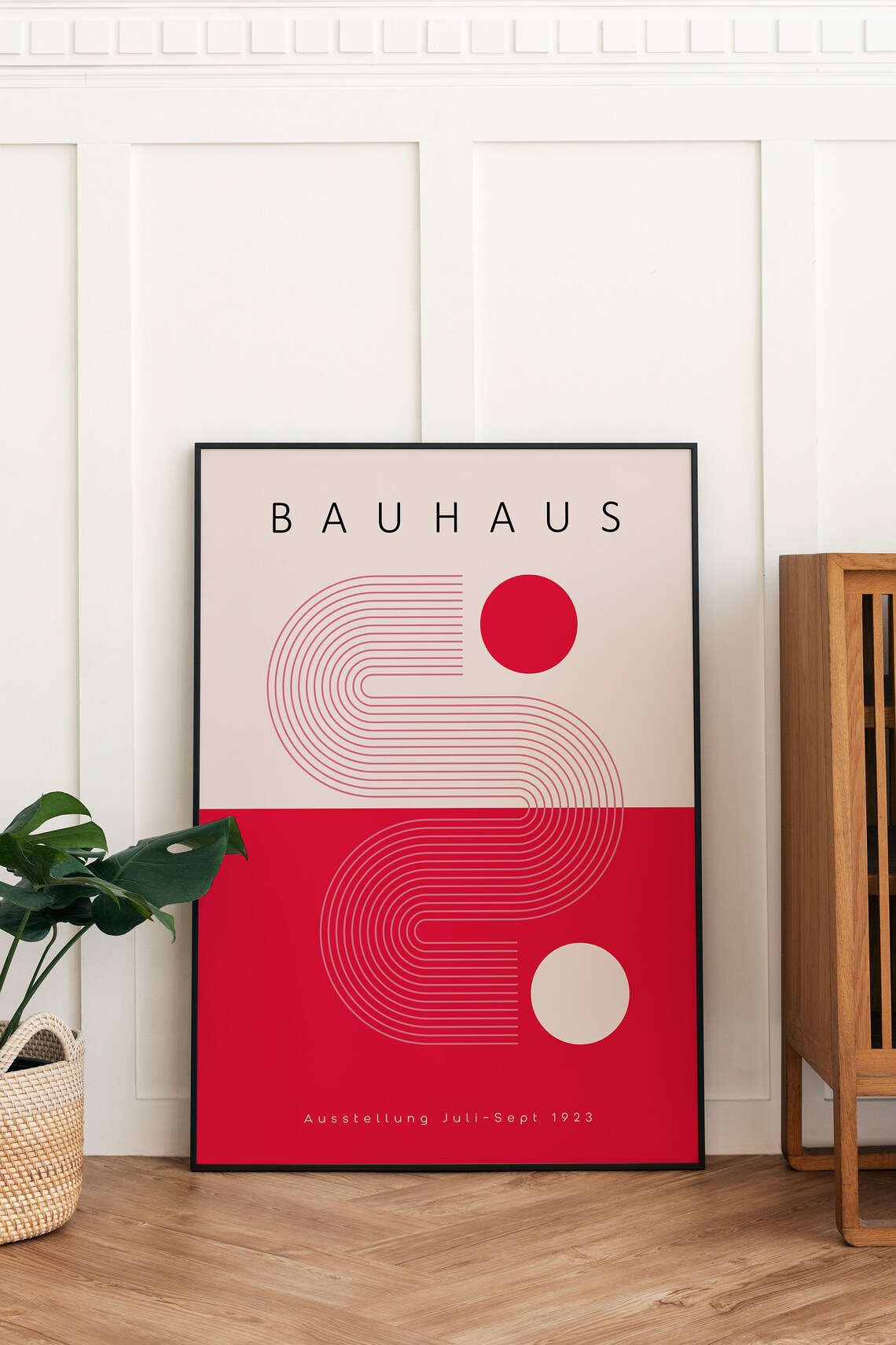 Bauhaus Geometric Exhibition Poster, Mid Century Modern - Image 4