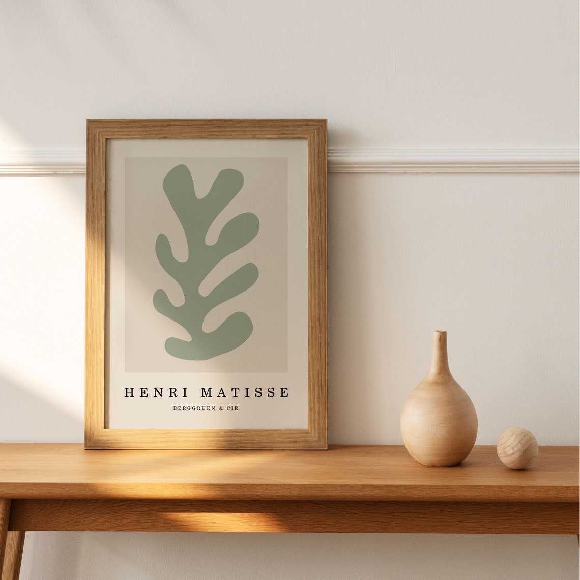Henri Matisse Sage Cutout Frond Neutral Minimalist Art Poster - Image 5