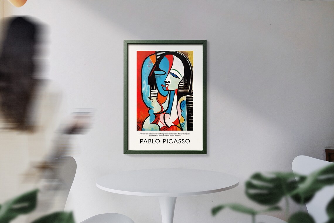 Pablo Picasso Abstract Geometric Faces Art Print - Image 5